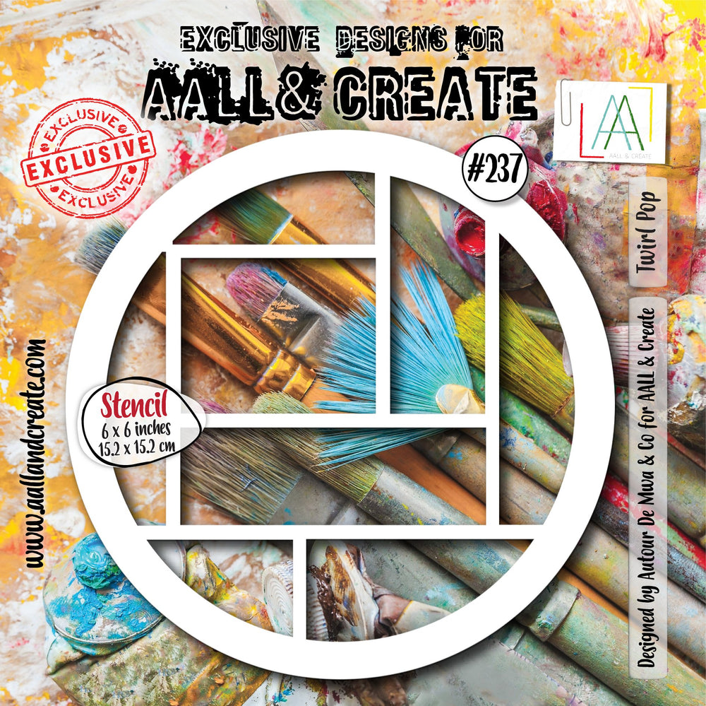 AALL and Create - 6"x6" Stencil - Twirl Pop — Ecstasy Crafts