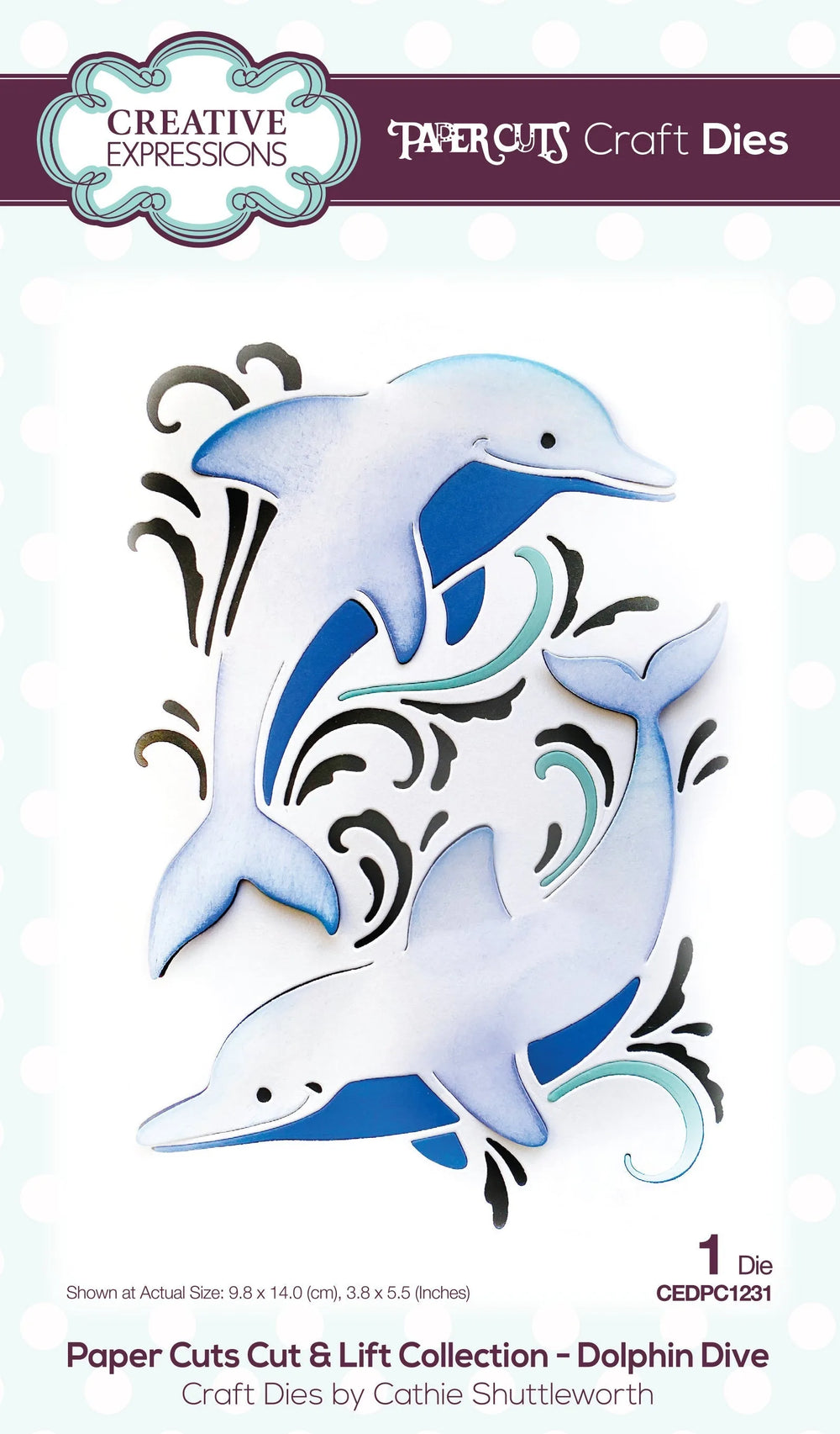 Creative Expressions Paper Cuts Die "Dolphin Dive" - Coupe et Soulèvement