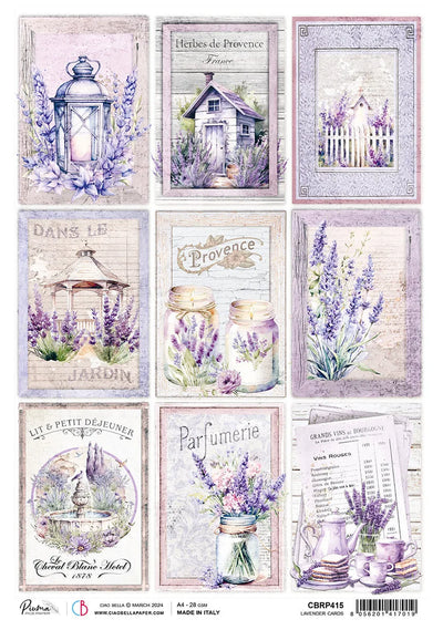 Papier de riz A4 Piuma Lavande - 5 feuilles