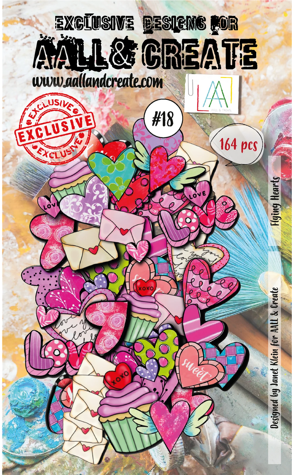 AALL and Create  Ephemera Die-Cuts - 18 - Flying Hearts
