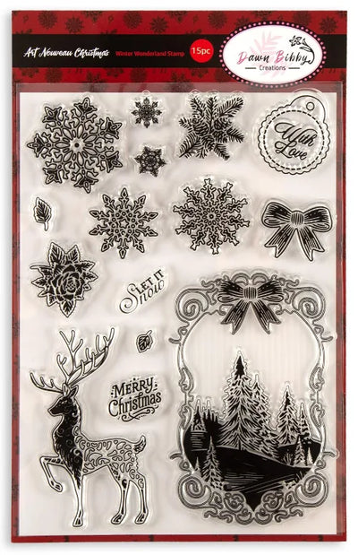 Art Nouveau. Timbre du monde hivernal