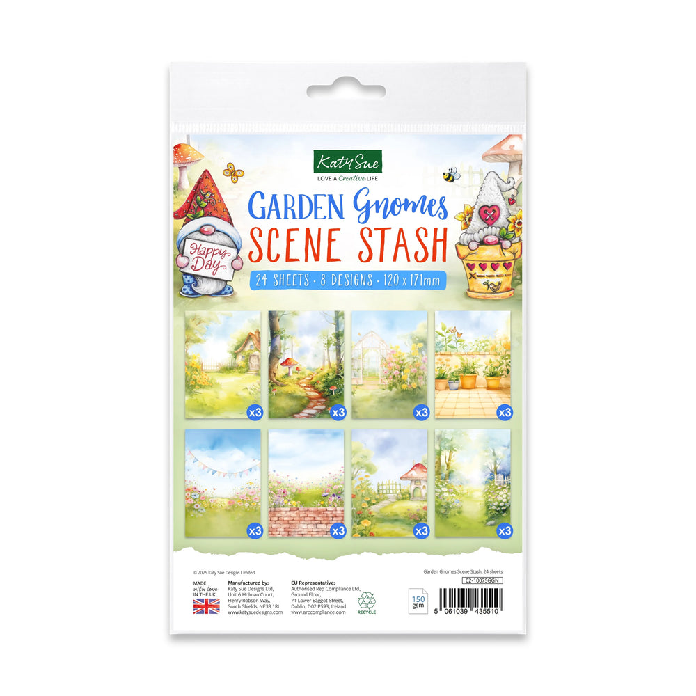 Ensemble de scènes de gnomes de jardin 24 feuilles