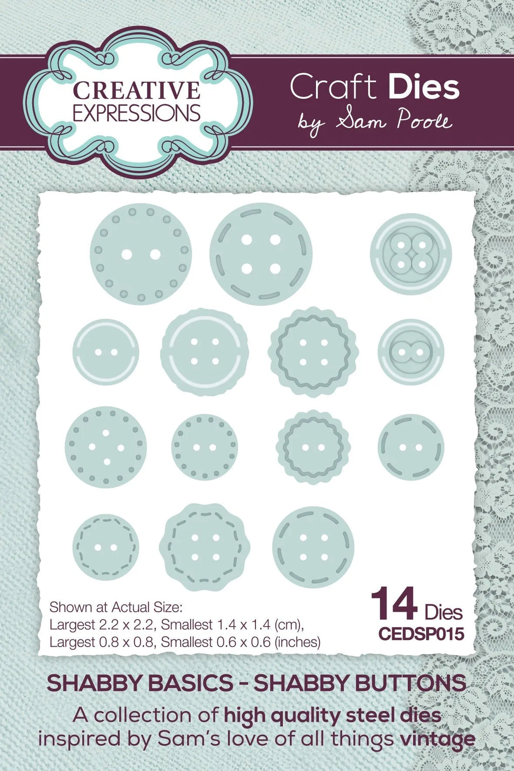 Creative Expressions Sam Poole Shabby Basics Tampons Artisanaux
