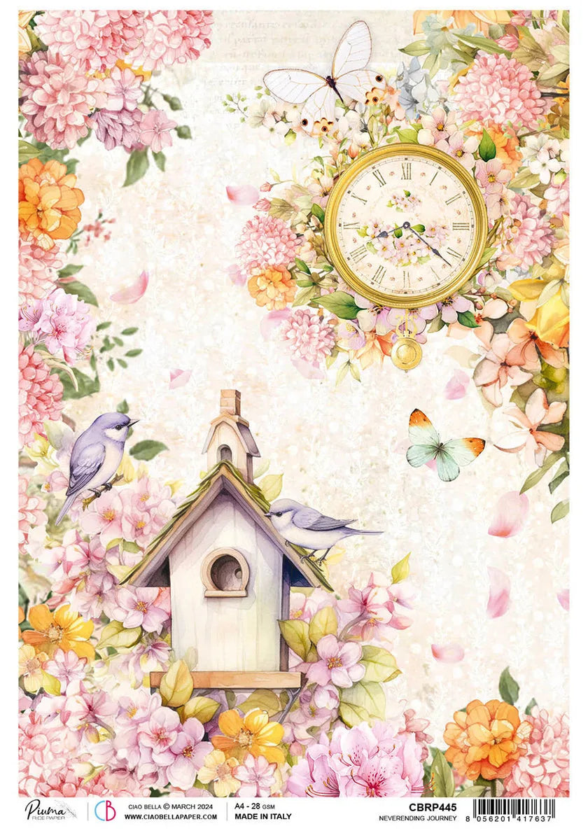 Rice Paper A4 Neverending Journey - 5 Sheets