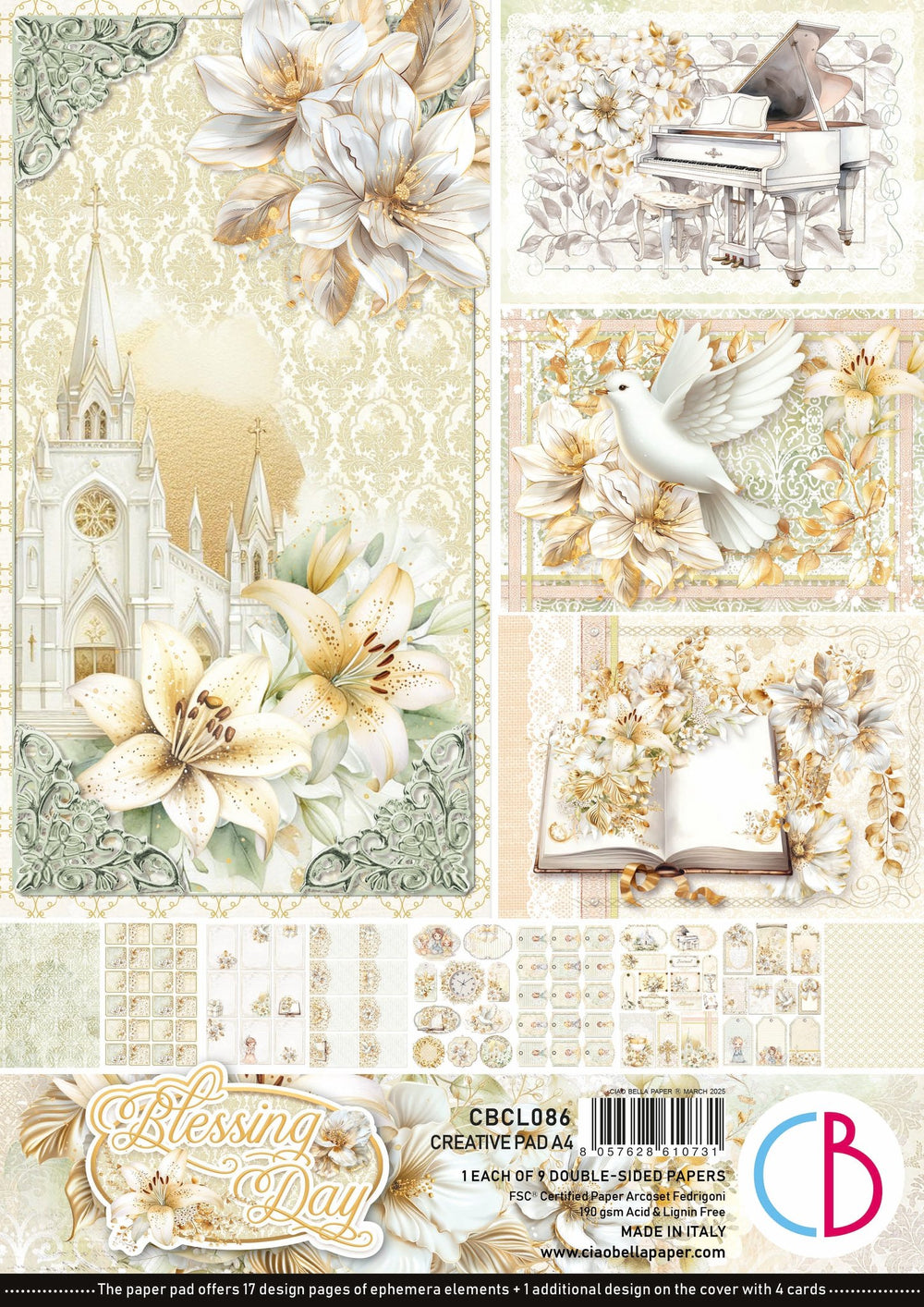 Blessing Day Creative Pad A4 9/Pkg — Ecstasy Crafts