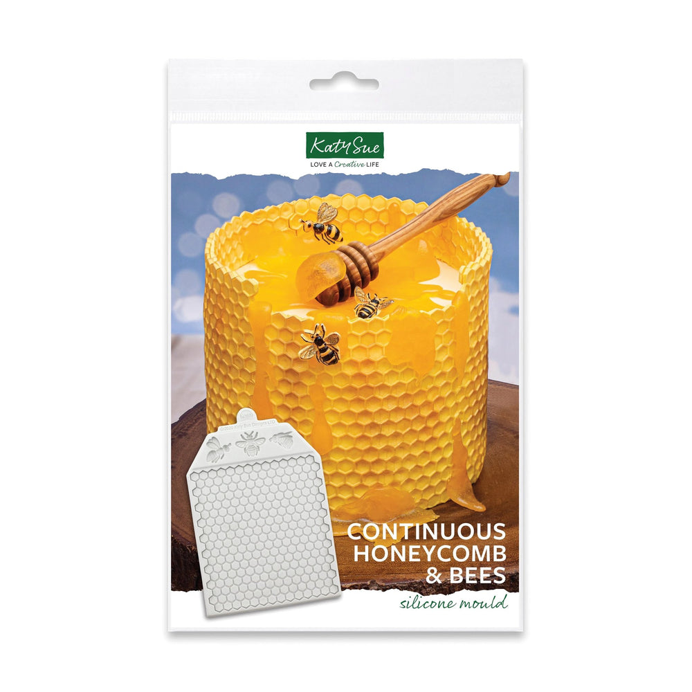 Continuous Honeycomb & Bees Silicone Mould — Ecstasy Crafts