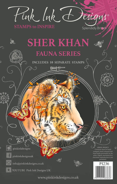 Pink Ink Designs Sher Khan Jeu de tampons transparents 6 po x 8 po