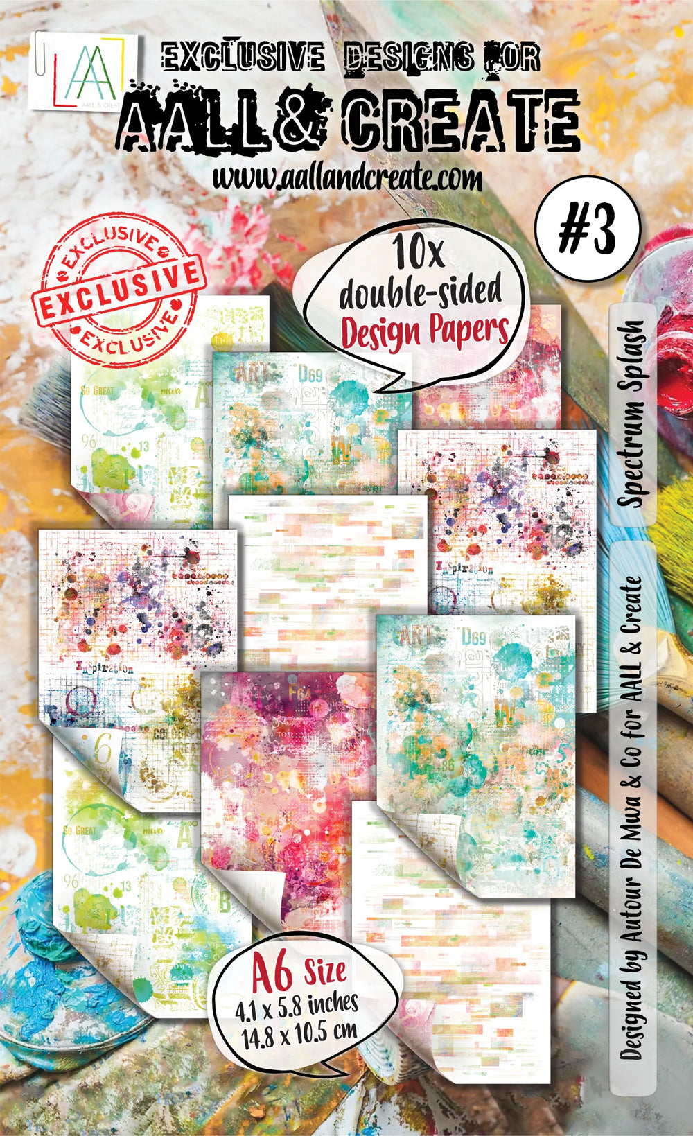 AALL and Create - Papier Design A6 - Éclaboussure Spectre