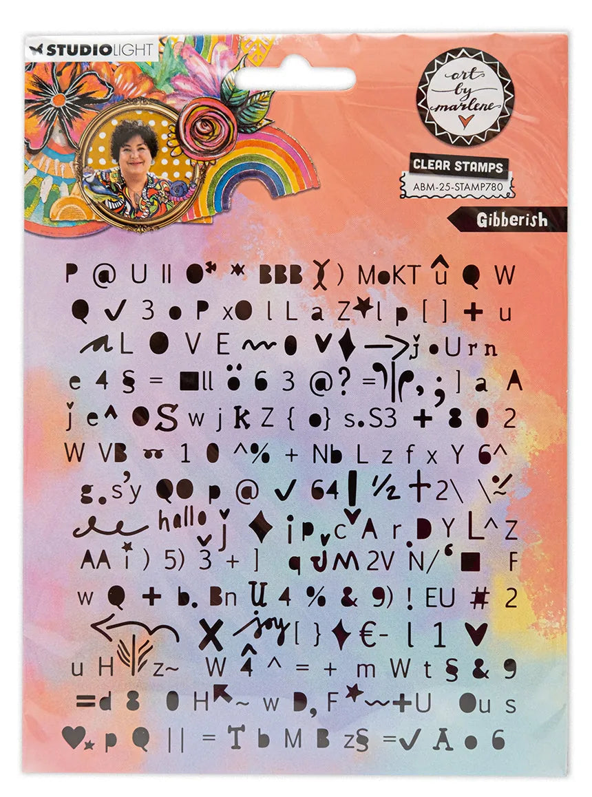 Tampon Transparent ABM Gibberish Art Par Marlene 1 Pce