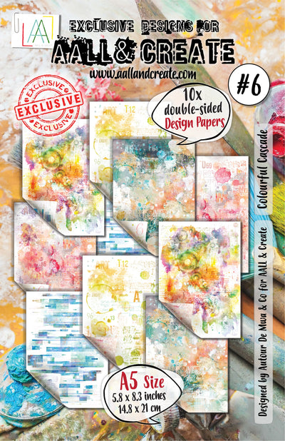 AALL and Create - Papier Design A5 - Cascade Colorée