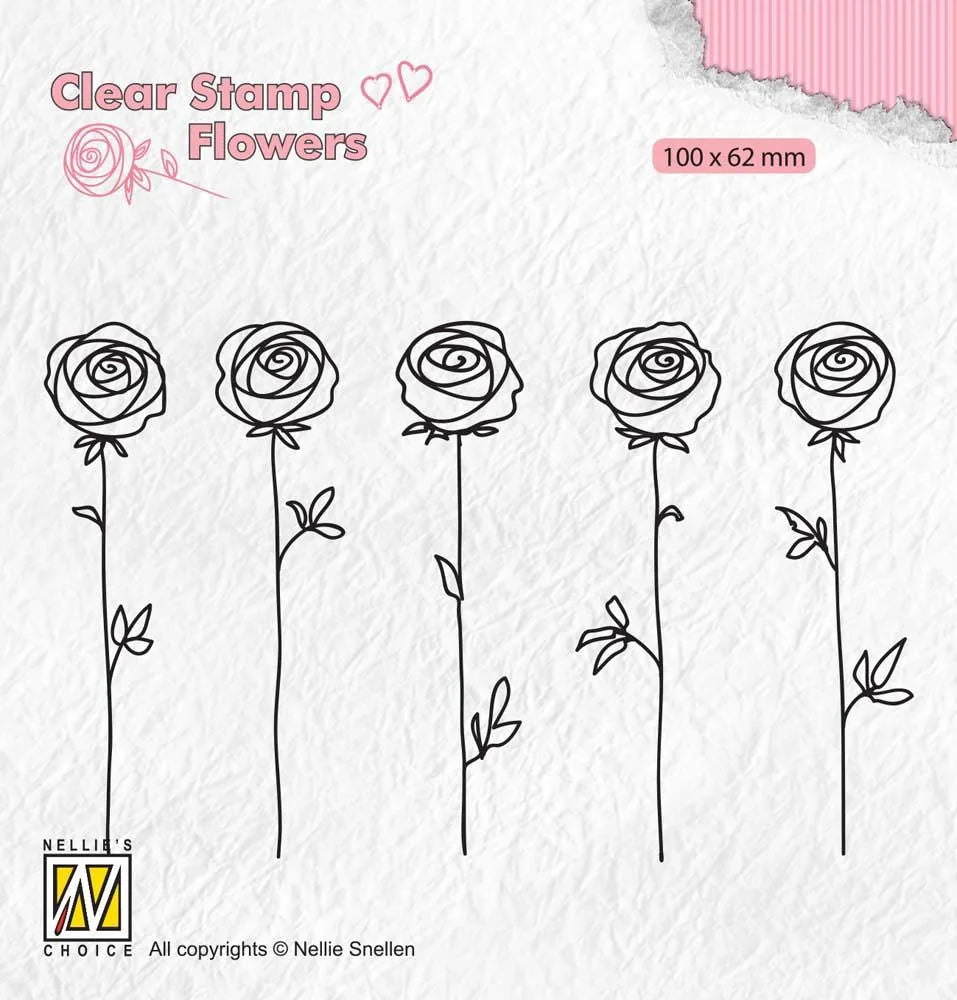 Tampons Clairs Fleurs Roses