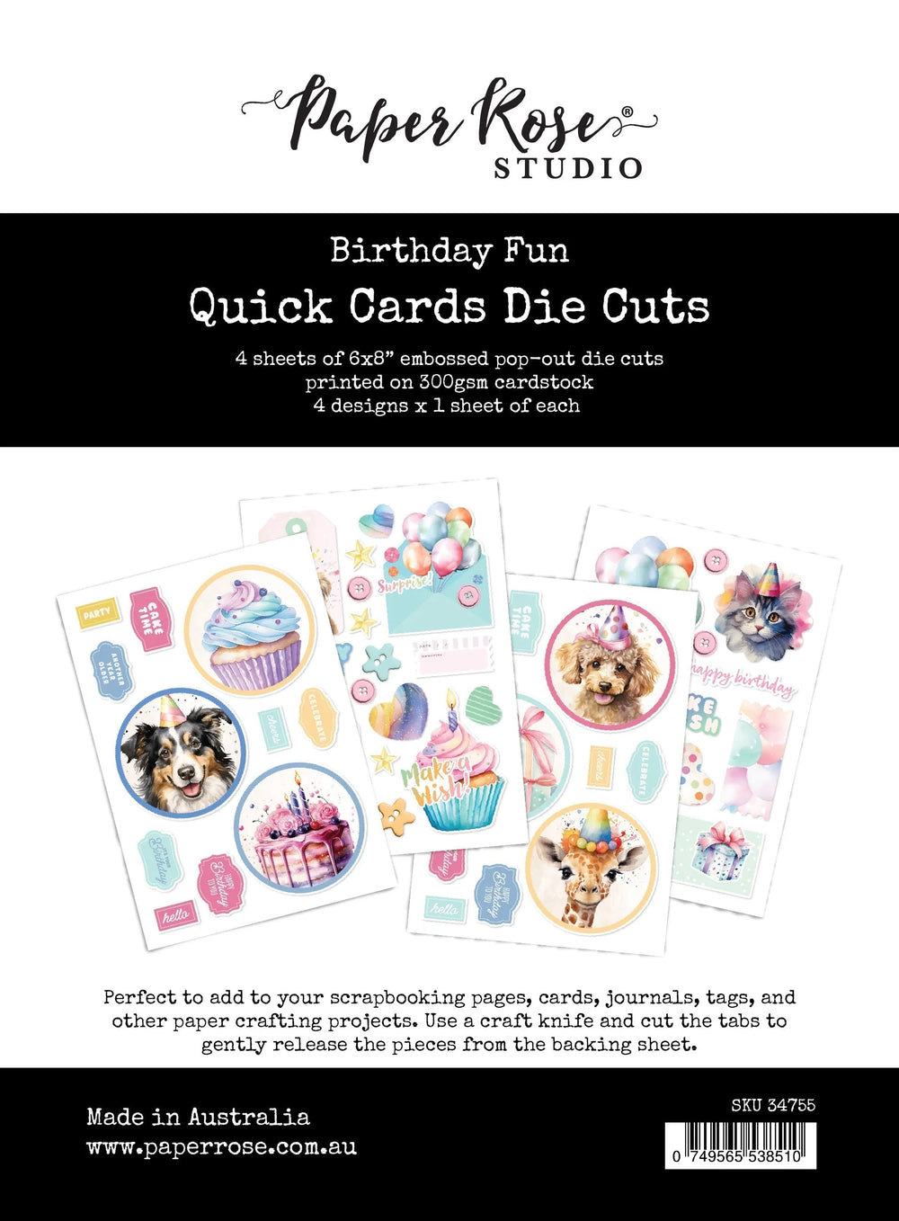 Découpes Rapides pour Cartes Anniversaire - Collection Fun 34755