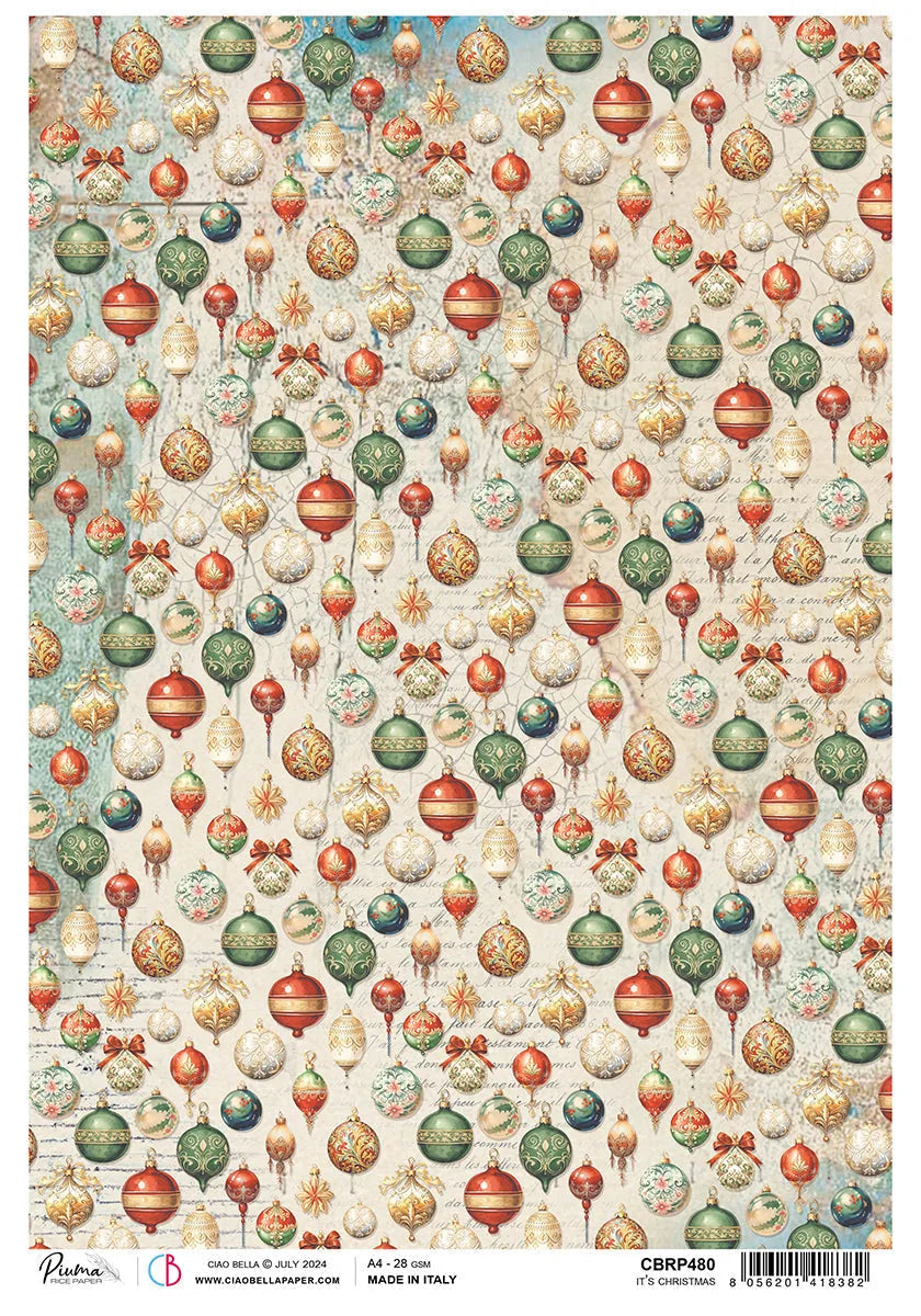 Rice Paper A4 It’s Christmas - 5 Sheets