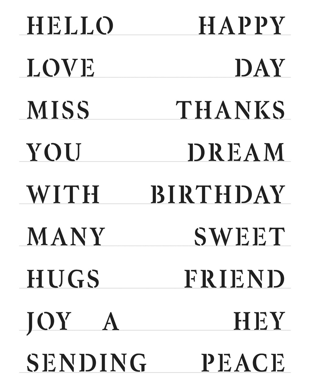 The Crafters Workshop Full Sheet of Good Words — Ecstasy Crafts