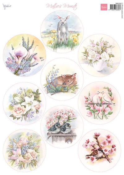 Feuille de découpe Marianne Design A4 - Cercles de Mattie - Printemps