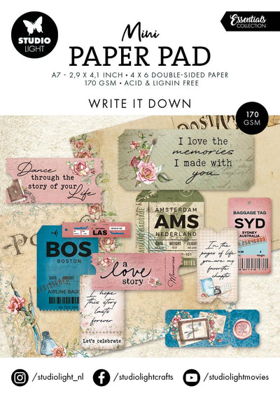 Mini Bloc-notes SL Write It Down Essentials 24 Feuilles