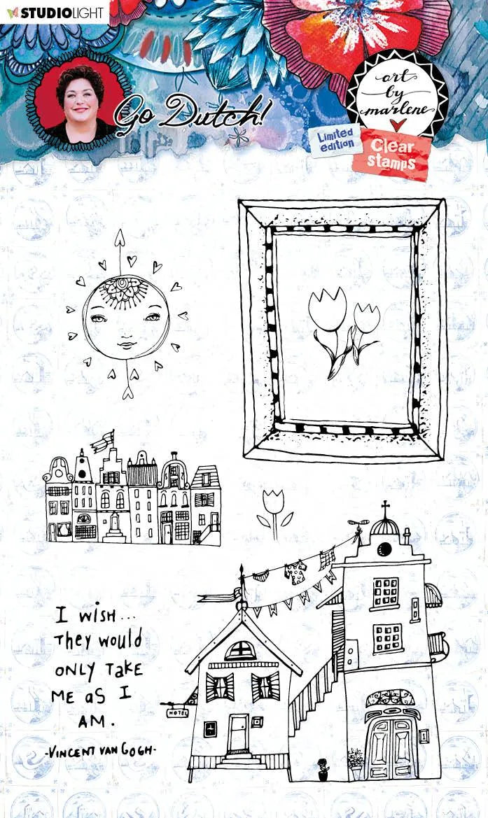 Tampon transparent A6, Art By Marlene Collection Go Dutch nº 56