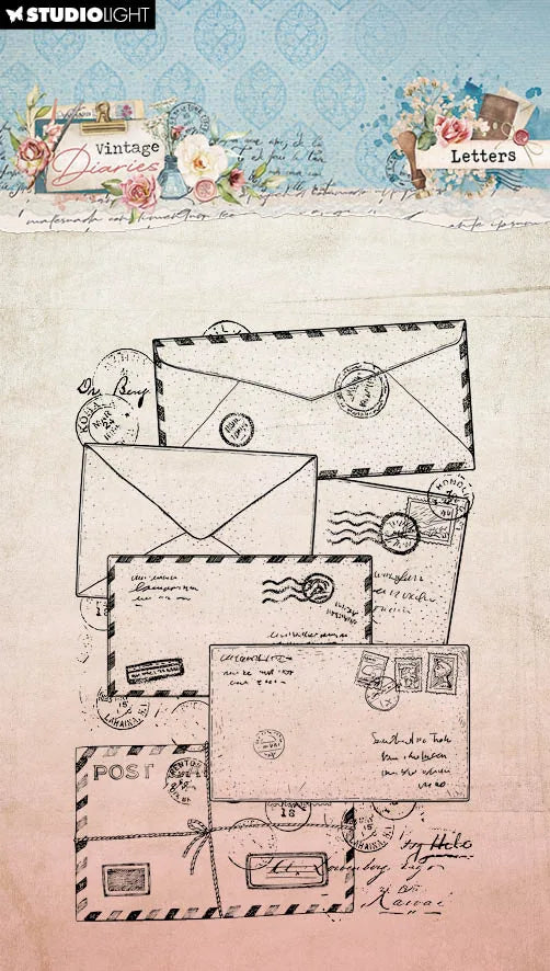 Tampons transparents SL Lettres Carnets vintage 1 pièce