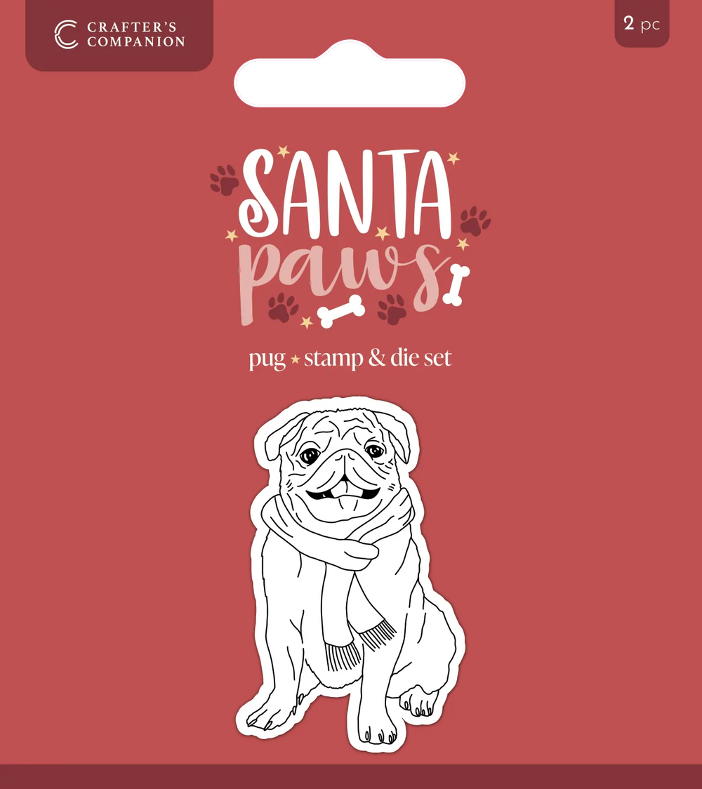 Crafter’s Companion Santa Paws – Tampon et matrice de découpe Carlin