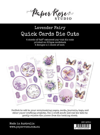 Lavande & Fées Cartes Rapides 6x8" Découpes 33720