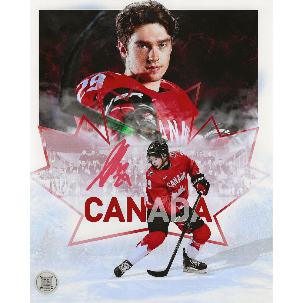 Jack Quinn Autographed Team Canada 2021 World Juniors Artwork 8x10 Photo — TS Sports Memorabilia