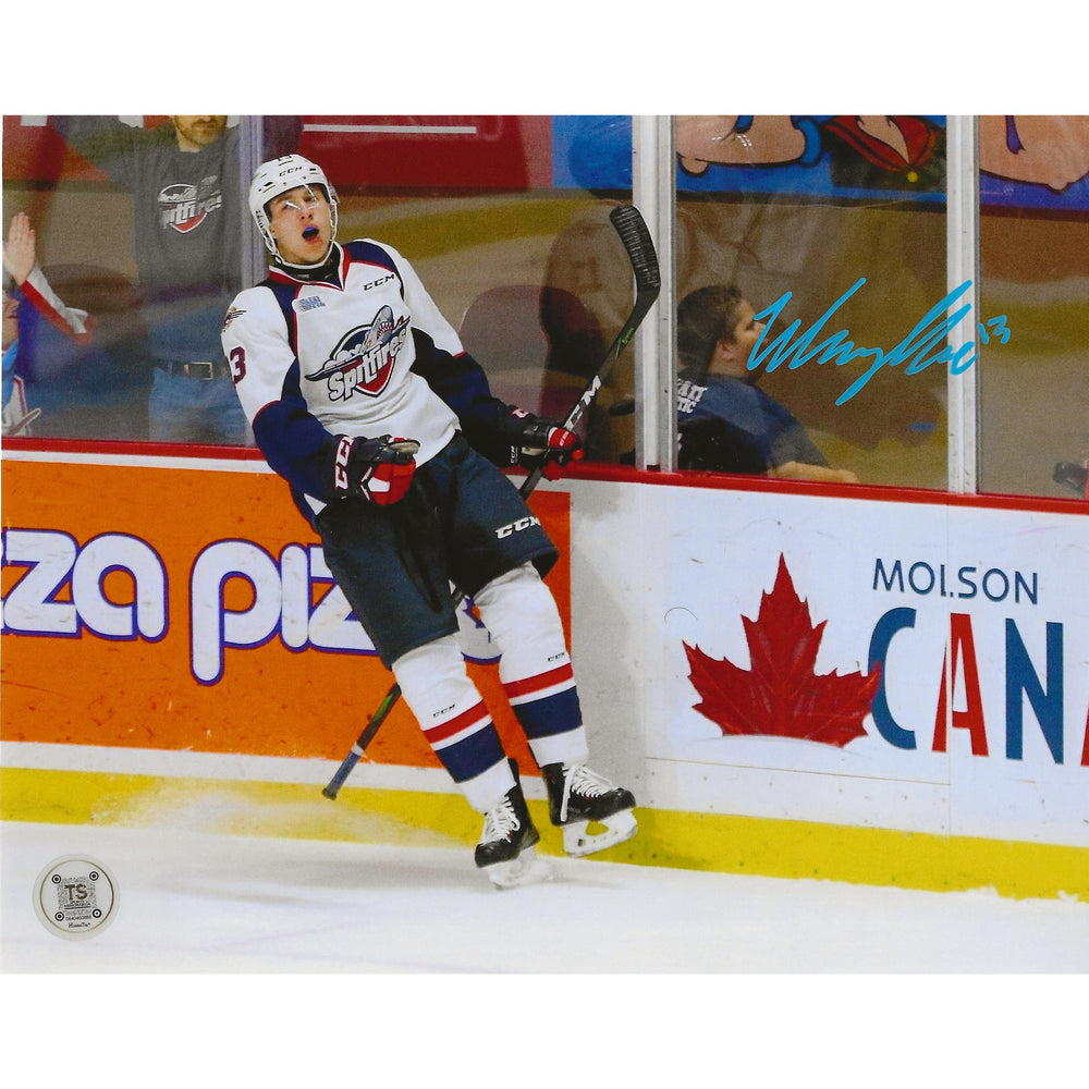 Will Cuylle Autographed Windsor Spitfires Goal Celebration 8x10 Photo — TS Sports Memorabilia