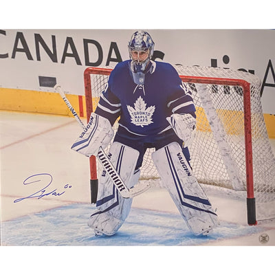 Photo Joseph Woll dédicacée Les Maple Leafs de Toronto Gardien en position 16x20