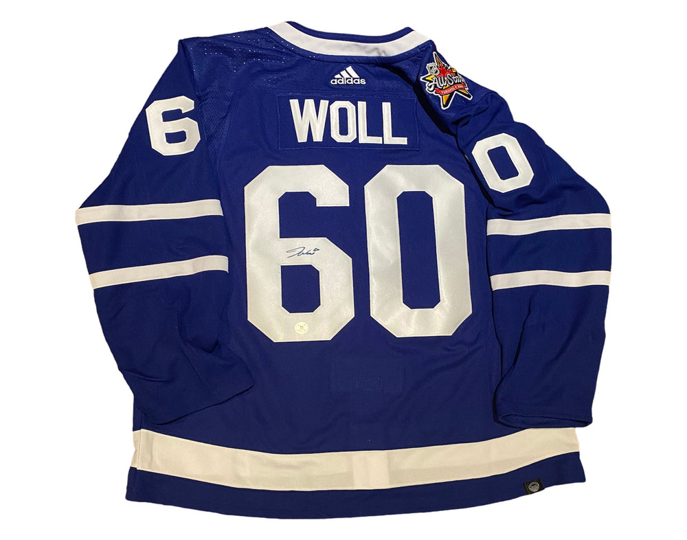 Joseph Woll Autographed Toronto Maple Leafs Home Blue Adidas Jersey w/ 2024 ASG Patch — TS Sports Memorabilia