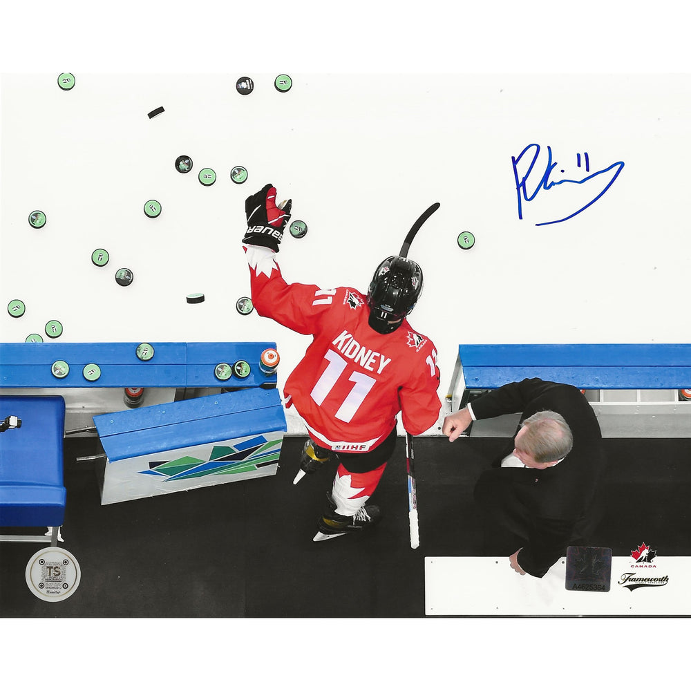 Riley Kidney Autographed Team Canada Aerial View 8x10 Photo — TS Sports Memorabilia