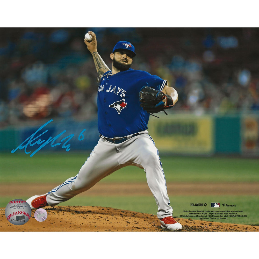 Alek Manoah Autographed Toronto Blue Jays Throwing Front View 8x10 Photo — TS Sports Memorabilia