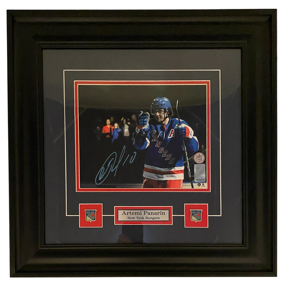 Artemi Panarin Autographed New York Rangers Framed 8x10 Photo — TS Sports Memorabilia