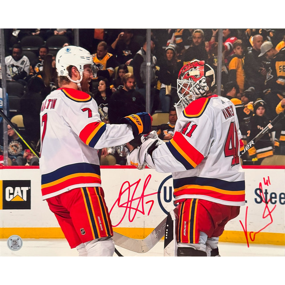 Dougie Hamilton & Vitek Vanecek Autographed New Jersey Devils Reverse Retro 2.0 11X14 Photo — TS Sports Memorabilia