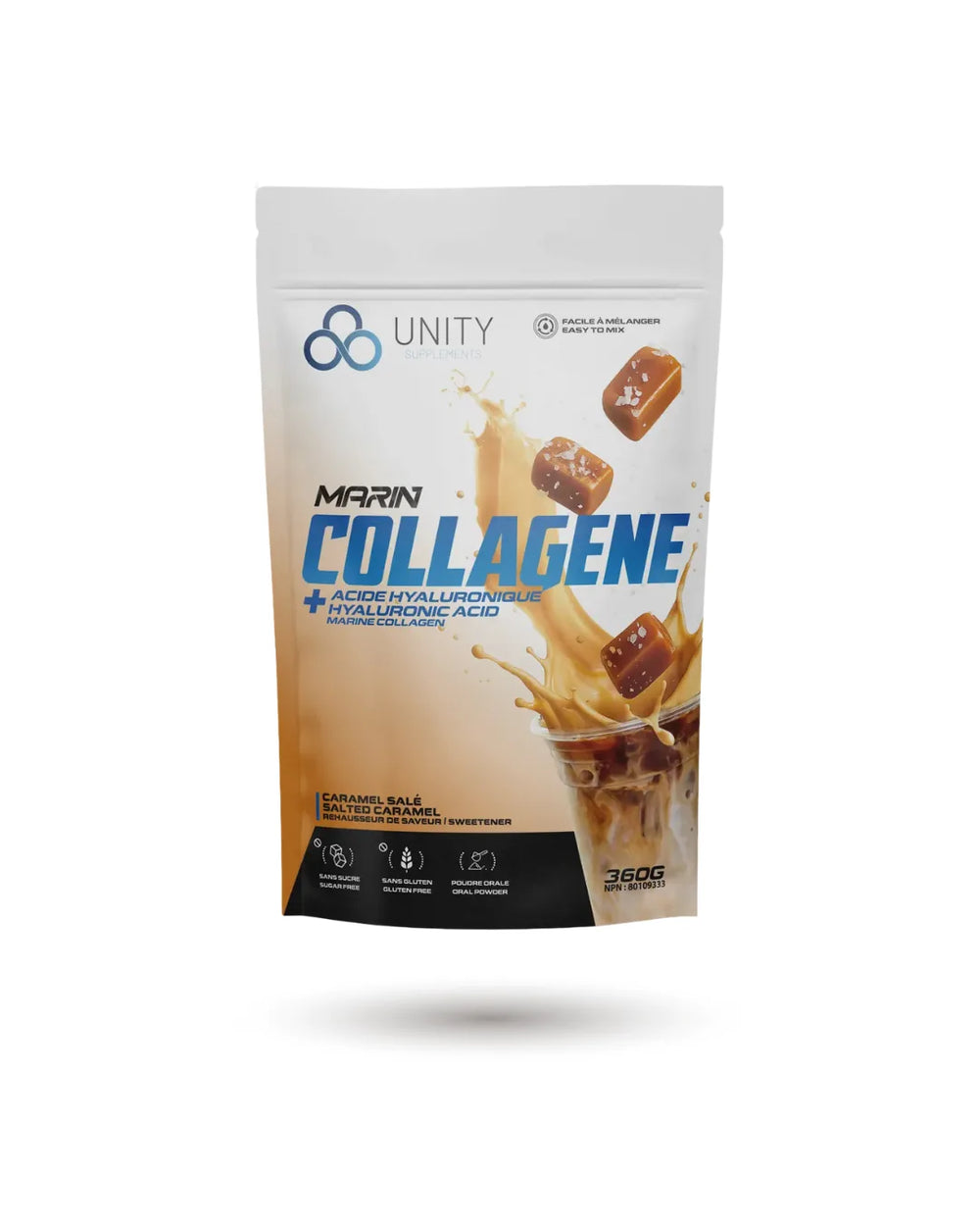 Unity Supplements Marine Collagen Powder with Hyaluronic Acid - Salted Caramel Flavored Coffee Sweetener — BulkBully Supplements