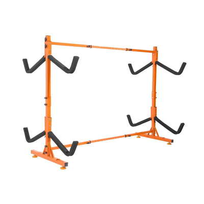 VEVOR Support à Kayak Autoportant, Support pour 4 Kayaks, Canoës, Planches à pagaie, Acier Robuste avec Bras Rembourrés et Largeur Réglable, Charge Max 220 LBS, Intérieur/Extérieur Garage