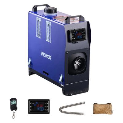 Chauffage au diesel VEVOR, 8 kW, 12 V/24 V CC, tout-en-un portable avec télécommande et écran ACL, chauffage rapide à faible bruit, réservoir de carburant de 1,3 gal pour véhicules, fourgonnettes, VR, campeurs et camions