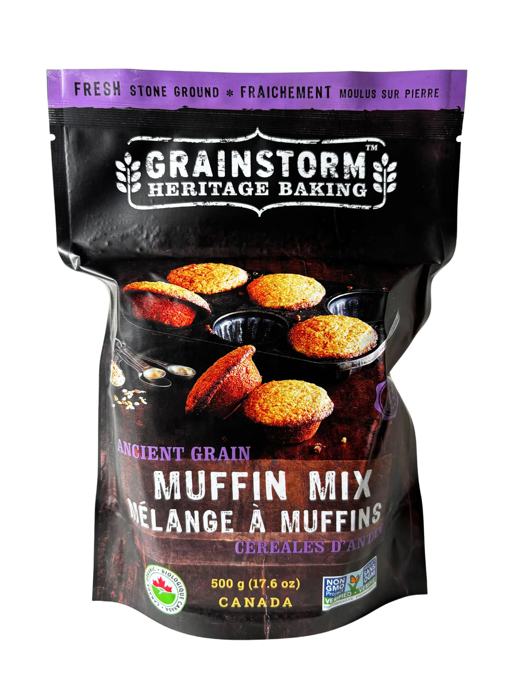 Mélange biologique de muffins aux grains anciens