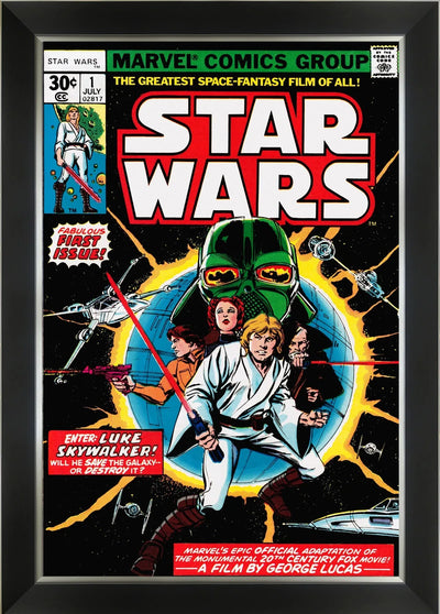MARVEL STAR WARS #1 PREMIÈRE COUVERTURE REPRODUCTION POSTER ENCADRÉ IMPRIMÉ ART MURAL OBJET DE COLLECTION (33.5" X 23.5")