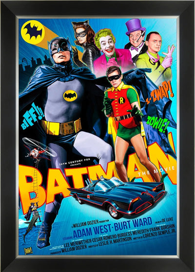 AFFICHE ENCADRÉE DC BATMAN 1966 ADAM WEST & BURT WARD (33,5" X 23,5")