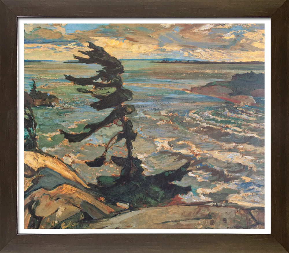 Impression encadrée « TEMPÊTE SUR LA BAIE GEORGIENNE, 1921 » par FREDERICK VARLEY (Groupe des Sept) (28" X 24")