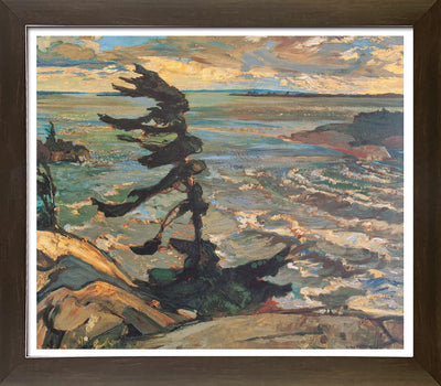 Impression encadrée « TEMPÊTE SUR LA BAIE GEORGIENNE, 1921 » par FREDERICK VARLEY (Groupe des Sept) (28" X 24")