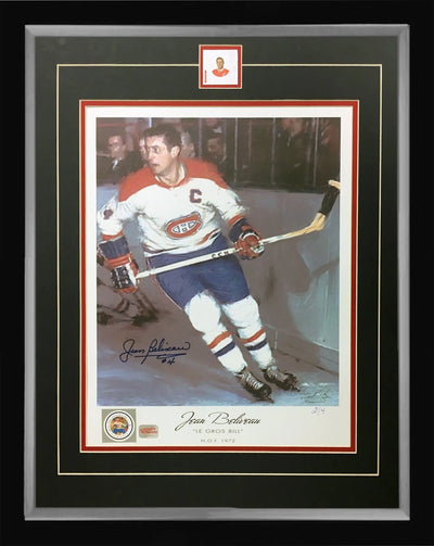 LITHOGRAPHIE SIGNÉE JEAN BELIVEAU, ENCADRÉE – ÉDITION LIMITÉE N° 2 DE 4 – OBJET DE COLLECTION DES CANADIENS (24" X 20")