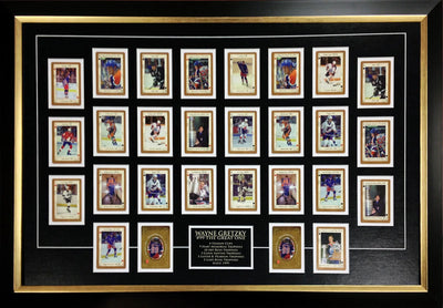 WAYNE GRETZKY THE GREAT ONE CARD DECK DISPLAY – FRAMED HOCKEY CARDS TRIBUTE (31" BY 25")