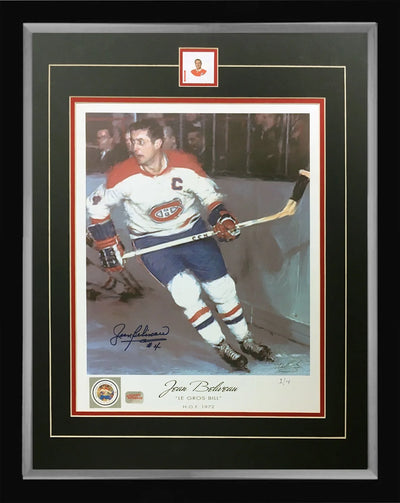 LITHOGRAPHIE ENCADRÉE SIGNÉE PAR JEAN BELIVEAU – ÉDITION LIMITÉE RARE N° 1 DE 4 – ART DE COLLECTION DES Canadiens de Montréal (24" X 20")