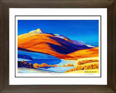 « VERMONT STUDY » DE ROCKWELL KENT — IMPRESSION D’ART ENCADRÉE, ÉCOLE DE LA RIVIÈRE HUDSON (30" X 24")