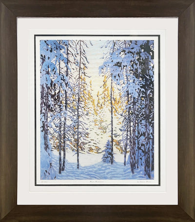 TIRAGE D'ART ENCADRÉ 'PAYSAGE D'HIVER' DE LAWREN HARRIS, GROUPE DES SEPT (26" X 24")
