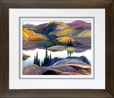 IMPRESSION D'ART ENCADRÉE « MIRROR LAKE » DE FRANKLIN CARMICHAEL, GROUPE DES SEPT (26" X 24")