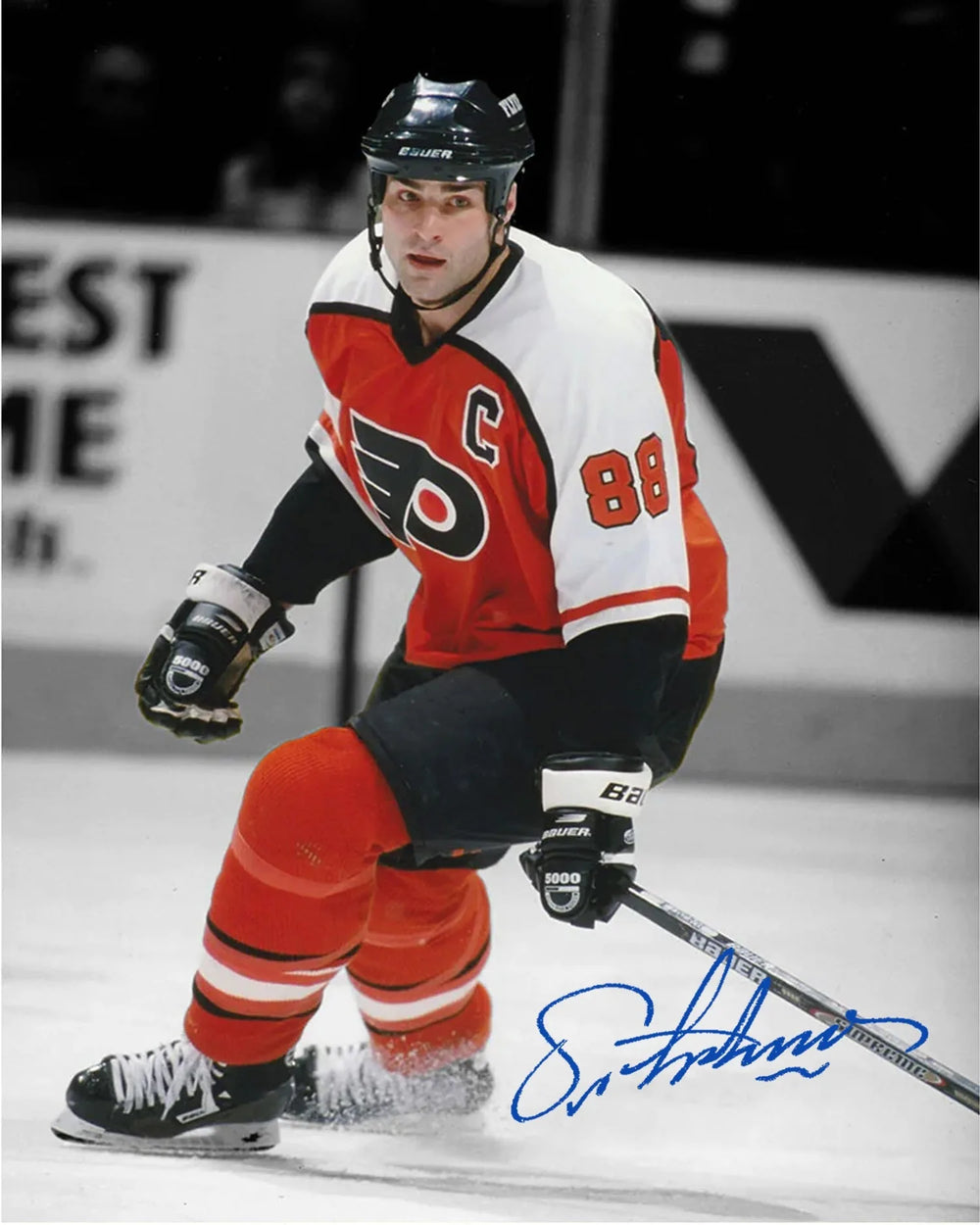 PHOTO AUTOGRAPHIÉE D'ERIC LINDROS 8" X 10" – PHILADELPHIA FLYERS, HOCKEY DE LA LNH, OBJET DE COLLECTION SIGNÉ (8" X 10")