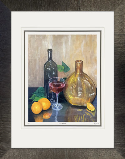 LE CHÂTEAU, FRAMED ART PRINT BY RYAN LEWIS - LIMITED EDITION /77 (30 BY 24)