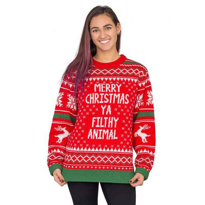 Joyeux Noël Bande D'Animaux Flocon De Neige Et Renne Pull