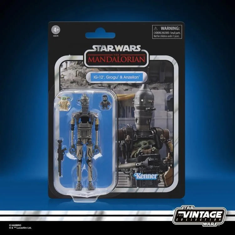 Star Wars : La Collection Vintage IG-12, Grogu et Anzellan (The Mandalorian)
